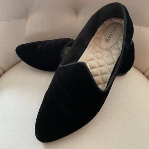Birdies Size 8 Black Velvet Heron Flat